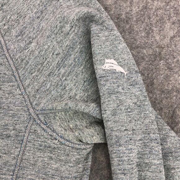 Tommy Bahama Sweater Mens Small Blue Gray Striped Crew Neck 100% Cotton - Picture 15 of 16